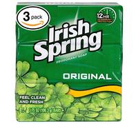 (BARS) Irish Spring ORIGINAL SCENT Bar Soap for Men & Women. 12-HOUR ODOR/DEODORANT PROTECTION! For Healthy Feeling Skin. Great for Hands, Face & Body! (3 Bars, 3.75oz Each Bar) by Irish Spring