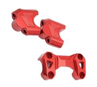 Bars Riser Compatible With Benelli For TRK502 For TRK502X For TRK251 Motorcycle Handlebar Lifts Handle Bar Riser Clamp Extend Handlebar Adapter Mount(Red,C)
