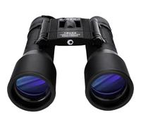 BARSKA 16x32mm Lucid View Compact Binoculars with BK-7 Roof Prisms, Fully Coated Optics, Center Focus, Rubber Armor Grip - Lightweight for Hiking, Bird Watching, Travel