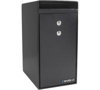 Barska AX13558 Dual Key Depository Safe 0.27 Cu Ft with Drop Slot and Quick Release Bolt Black