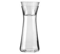 Barski Glass Bedside Water Carafe Decanter Set - 18 Oz Pitcher & 5 Oz Cup | The 18 oz. carafe and matching 5 oz. tumbler fits neatly over each other creating a sl nd space-saving design