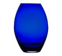 Barski Glass - Handmade - 10" H - (10 inches High) - Barrel Vase - Cobalt Blue - Made in Europe