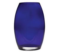 Barski - Handmade Glass - Large Tall Oval Shaped Vase - Cobalt - 10'' H (10 Inches High) Made in Europe