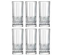 Barski Highball - Glass - Set of 6 - Hiball Glasses - Glass Crystal - Beautiful Designed - Drinking Tumblers - for Water, Juice, Wine, Beer and Cocktails - 13 oz Made in Europe