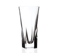 Barski Vase - Square Bottom - Round Opening Glass Vase - for Flowers - Roses - Crystal Glass - 12" H Made in Europe