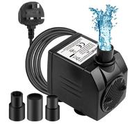 BARST 450L/H Submersible Water Pump with 1.83m Power Cord & 3 Nozzles | 7W, Adjustable Ultra Quiet for Fountains, Pond, Pool, Aquarium, Fish Tank, Hydroponics, Statuary