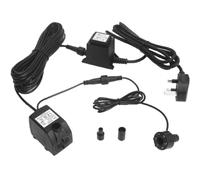 BARST Submersible Water Feature Pump 12V AC 450L/H with LED Light | 10m Power Cord, 2 Nozzles, Ultra Quite for Garden, Fountain, Aquarium, Pond, Birdbaths, Fish Tank, Statuary