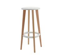 Barstool and Classic Rotunda Stool Wooden Leg Kitchen Bistro Coffee Bar High Stools Lofty Ambition (Green 76cm)