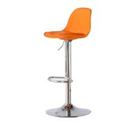 Barstool Bar Stools Counter Stools Bar Chairs Height Adjustable Bar Stool PU Leather Steel Counter Height, Modern High Stool With Footrest,360° Swivel Bar Chair Bar Stool Barstools(Orange)