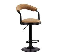 Barstool Height Adjustable Bar Stools, Counter Barstool With Backrest And Seat, Modern Bar Chairs, For Dining Room/Home Bar/Kitchen (Color : Brown, Size : 60-80CM)