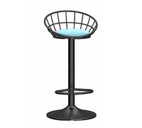 barstool Velvet Upholstered Seat with Backrest, metal bar stools,Black Metal Legs, Kitchen Breakfast Counter Chair Green,45-60cm