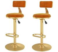 Barstools Home Kitchen Stool Adjustable Height Swivel Bar Stools，Counter Height Bar Chair Velvet Upholstered Counter Stools for Bistro,Coffee Dining Chairs Breakfast Dining S