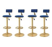 Barstools Home Kitchen Stool Adjustable Height Swivel Bar Stools，Counter Height Bar Chair Velvet Upholstered Counter Stools for Bistro,Coffee Dining Chairs Breakfast Dining S