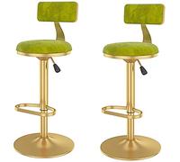 Barstools Home Kitchen Stool Adjustable Height Swivel Bar Stools，Counter Height Bar Chair Velvet Upholstered Counter Stools for Bistro,Coffee Dining Chairs Breakfast Dining S