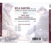BART¢K: COMPLETE WORKS FOR VIOLIN, VOL. 2 NEW CD