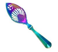 Bartender Absinthe Spoon - Professional Bar Tool with Decorative Slots, Solid Stainless Steel Construction, Sugar Cube Support for Fountain Drip | Cocktail Lounge Ritual Equipment for