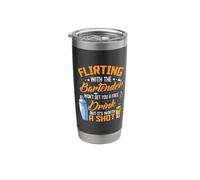 Bartender Bar Design for Barman - Flirting with Bartender Stainless Steel Insulated Tumbler