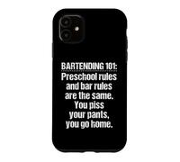 Bartender Bartending 101 Preschool Bar Rules White Case for iPhone 11