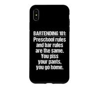 Bartender Bartending 101 Preschool Bar Rules White Case for iPhone XS Max