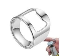 Bartender Bottle Opener Ring, Ring Bottle Opener, Titanium Steel Bartender Ring, Stylish Titanium Steel Bartender Ring, Creative Portable Beer Bottle Opener for Bartender
