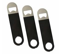 Bartender Bottle Openers, Bar Blade, Beer Openers, 3 Pack by Premium Cold One. Professional Grade: Rubber Coated, Stainless Steel. 7 inch/17.7cm