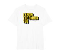 Bartender Design I Know The Owner Too Funny Bouncer Bar Pub T-Shirt, Men's Big and Tall, White, 5X Tall