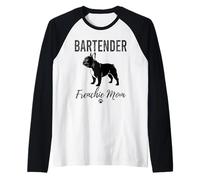 Bartender Frenchie Mom Shirt Dog Lover Gift for Mixologist Raglan Baseball Tee
