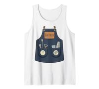 Bartender Funny Mixologist Cocktail Maker Apron Costume Tank Top