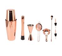 Bartender Kit 9PCS Stainless Steel | Cocktail Shaker Set with Temperature Control | Bar Tools for Home/Party/Mixology | 33.1 oz, Dishwasher Safe (Type A)