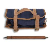 Bartender Kit Bag, Portable Travel Carrying Bag with Handle Adjustable Shoulder Strap Canvas Bag for Home Cocktail Making,(Blue)