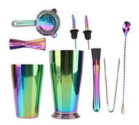 Bartender Kit Professional Stainless Steel Cocktail Shaker Set with Heat Preservation Weighted Bottom for Bar Restaurant Home Use 304 Stainless Steel 32oz 2 Accessories Included