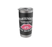 Bartender Knows More Than She Says I Funny Bartender Stainless Steel Insulated Tumbler