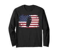 Bartender Mixologist American Flag Vintage Long Sleeve T-Shirt