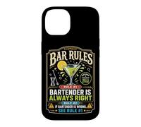Bartender Mixologist Bar Rules Rule #1 Bartender Is Always Case for iPhone 14