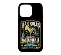 Bartender Mixologist Bar Rules Rule #1 Bartender Is Always Case for iPhone 14 Pro Max