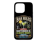 Bartender Mixologist Bar Rules Rule #1 Bartender Is Always Case for iPhone 15 Pro Max
