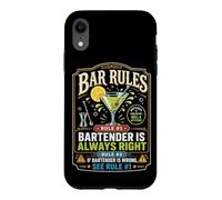 Bartender Mixologist Bar Rules Rule #1 Bartender Is Always Case for iPhone XR