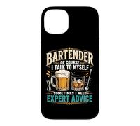 Bartender Mixologist Bartender Of Course I Talk To Myself Case for iPhone 13