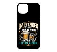 Bartender Mixologist Bartender Of Course I Talk To Myself Case for iPhone 15 Plus