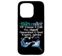 Bartender Mixologist Bartender Of Course I Talk To Myself Case for iPhone 15 Pro