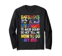 Bartender Mixologist Bartender Warning to Avoid Injury Do Long Sleeve T-Shirt
