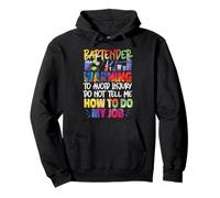 Bartender Mixologist Bartender Warning To Avoid Injury Do Pullover Hoodie