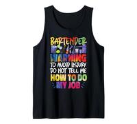 Bartender Mixologist Bartender Warning to Avoid Injury Do Tank Top