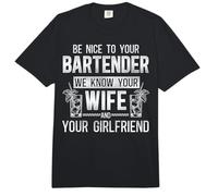 Bartender Mixologist Be Nice to Your Bartender We Know Your Comfort Colors Adult Heavyweight T-Shirt