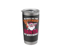 Bartender Mixologist Christmas Be Nice to The Bartender Stainless Steel Insulated Tumbler