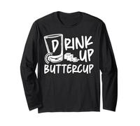 Bartender Mixologist Drink Up Buttercup Long Sleeve T-Shirt