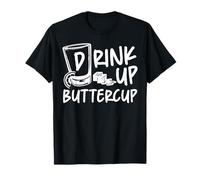 Bartender Mixologist Drink Up Buttercup T-Shirt