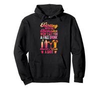 Bartender Mixologist Flirting With The Bartender Won't Get Pullover Hoodie