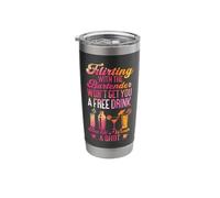 Bartender Mixologist Flirting with The Bartender Won't Get Stainless Steel Insulated Tumbler