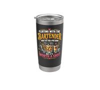 Bartender Mixologist Flirting with The Bartender Won't Get Stainless Steel Insulated Tumbler